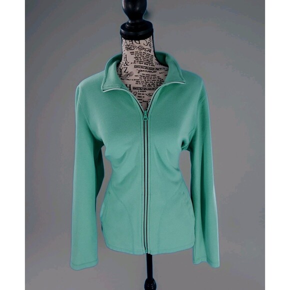 Talbots Jackets & Blazers - Talbots  Sz M Activewear Jacket Zipped Lightweight Pockets Green Preppy